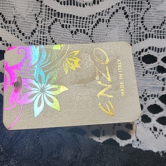 ENZO Stretch Black Lace Top Blouse - Picture 4 of 8